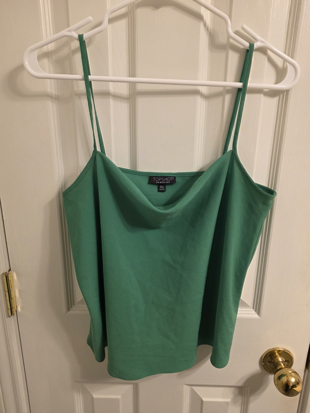TOPSHOP Emerald Green Cowl Neck Camisole